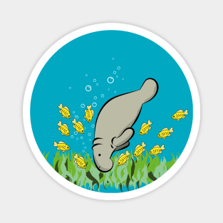 Manatee and fish Magnet